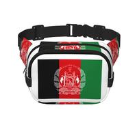 Flag of Afghanistan print Cute Large Black Fanny Packs for Women Cross Body Waist Bag Nylon Fashionable Fanny Pack, Black, One Size