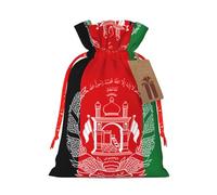Flag Of Afghanistan Print Drawstring Gift Bags,For Holiday Season,Birthdays,Anniversaries And Any Special Occasion