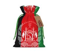 Flag Of Afghanistan Print Drawstring Gift Bags,For Holiday Season,Birthdays,Anniversaries And Any Special Occasion