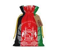 Flag Of Afghanistan Print Drawstring Gift Bags,For Holiday Season,Birthdays,Anniversaries And Any Special Occasion