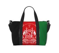 Flag of Afghanistan print Gym Bag for Women,Carry on Weekender Overnight Duffle Bag,Personal Item Tote Bag, Black, One Size