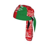 Flag of Afghanistan Printed Cap Do Rag, Moisture Wicking Cycling Cap Helmet Liner for Biking Running Hiking