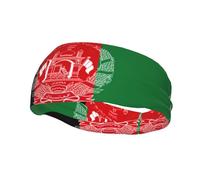Flag Of Afghanistan Sports Headbands Moisture Wicking Athletic Terry Cloth Sweatband Sweat Absorbing Head Band