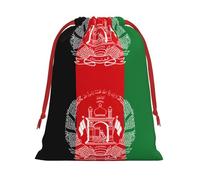 Flag of Afghanistan Super Soft Velvet Christmas Storage Bag Festival Promotion Annual Celebration and Daily Use