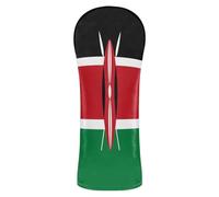Flag of African Country Kenya Golf Club Head Covers Premium Leather Accessories with Number Tag for Driver Fairway Wood Hybrids