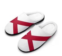 Flag of Alabama Cotton Slipper Cozy Plush Slippers Indoor House Closed Toe Shoes Anti-Skid Comfortable 9-10(40-41)