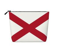 Flag of Alabama Faux Linen Makeup Pouch-Lightweight Travel Case
