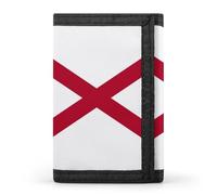 Flag of Alabama Mens Trifold Wallet Classic Credit Card Case Slim Purse with ID Window