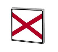 Flag of Alabama Square Badge Pin Metal Memorial Brooch Button Lapel Pins for Backpack Wedding