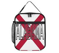 Flag of Alabama State Insulated Lunch Bag Reusable Cooler Lunchbox Tote Meal Container for Women Men