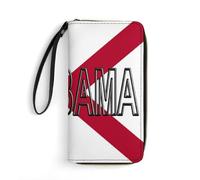 Flag of Alabama State Women's Clutch Wallet Bifold Wristlet Long Purse Card Holder Handbag