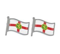 Flag of Alderney Channel Islands Design Cufflinks Presented in a Cuffink Box