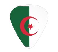 Flag of Algeria Guitar Picks 12 Pack Assorted Thickness-0.46mm 0.71mm 0.96mm Thin Medium Heavy Picks for Acoustic Electric Guitar Ukulele