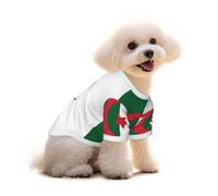 Flag of Algeria Print Cotton Dog T Shirt Breathable Soft Pet Clothes, for Small Medium Large Dogs Cats