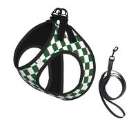 Flag of Algeria Print Step in Dog Harness and Leash Set,Adjustable Reflective Harness for Small Dogs Cats