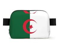 Flag of Algeria Square-shaped Waist Bag with Durable Polyester and Adjustable Strap for Daily Outdoor Wearing