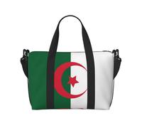 Flag of Algeria Travel Duffle Bag-Lightweight Carry On Weekender for Men Women, Waterproof Overnight Bag for Gym Weekend Trips