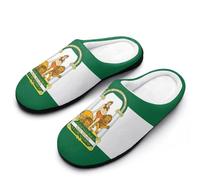 Flag of Andalucía Men's House Slippers Memory Foam Washable Cotton Slip on Home Shoes