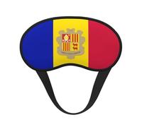 Flag of Andorra Print Blackout Sleep Mask, Light Blocking Eye Mask for Sleeping Travel, Camping, Shift Work