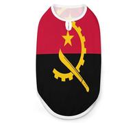 Flag of Angola Breathable Dog Shirts Clothes Printed Sleeveless Vest Soft Summer Tank Top for Small Medium Large Pet