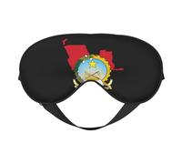 Flag of Angola Map 1 Flag of Angola Map Sleep Masks Adjustable Strap Soft Eye Mask for Women Men Travel Work Home