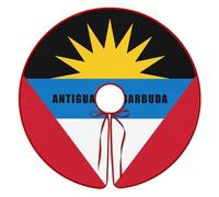 Flag of Antiguan And Barbuda Funny Christmas Tree Skirt Ornaments Xmas Trees Mat Festival Holiday Decoration