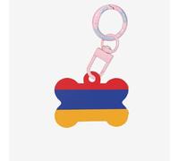 Flag of Armenia Dog Tags Bone-Shaped Pet Tag,Acrylic Pet ID Tags Durable and Stylish,Perfect for Small to Large Pets