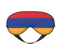 Flag of Armenia Print Eye Mask for Comfortable Sleep â€“ Elastic Nighttime Shade, Perfect for Plane, Travel, and Meditation