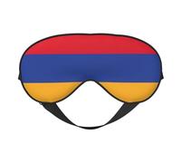 Flag of Armenia Print Soft Eye Mask Lightweight Sleep Aid Breathable Blackout Travel Nap Yoga Meditation