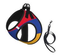 Flag of Armenia Print Step in Dog Harness and Leash Set,Adjustable Reflective Harness for Small Dogs Cats