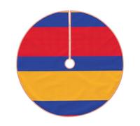 Flag Of Armenia Print Xmas Tree Skirt,Christmas Decor,Ideal For New Year And Other Annual Celebrations