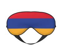 Flag of Armenia Printing Soft Eye Mask,Double-Sided Soft Eye Cover for Sleep,Travel,Yoga, Adjustable Strap, Blocks Light