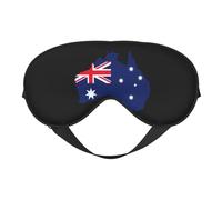 Flag of Australia Map 2 Flag of Australia Map Sleep Masks Adjustable Strap Soft Eye Mask for Women Men Travel Work Home