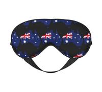 Flag of Australia Map 3 Flag of Australia Map Sleep Masks Adjustable Strap Soft Eye Mask for Women Men Travel Work Home