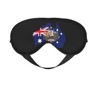 Flag of Australia Map 8 Flag of Australia Map Sleep Masks Adjustable Strap Soft Eye Mask for Women Men Travel Work Home