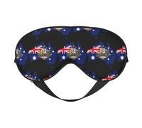 Flag of Australia Map 9 Flag of Australia Map Sleep Masks Adjustable Strap Soft Eye Mask for Women Men Travel Work Home