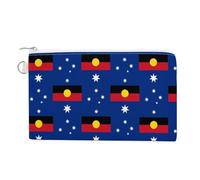 Flag of Australia with Aboriginal Cute Zero Wallet for Women Men Lightweight Coin Pouch with Zippered