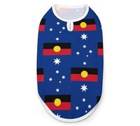 Flag of Australia with Aboriginal Funny Dog Shirts Sleeveless Pet Tank Top Comfort Pets Clothes Vest for Small Medium Dogs Cat XL