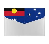 Flag of Australia with Aboriginal Printed File Folders with Fasteners Accordion File Organizer for Home Office Documents Contract