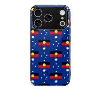Flag of Australia with Aboriginal Printed Phone Case Unisex Cute Trendy Glass Cellphone Protective Cover Compatible with iPhone 17/17 Pro/17 Pro Max/17 Air