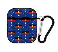 Flag of Australia with Aboriginal Trendy Bluetooth Earbuds Protector Cute Wireless Earbud Case Covers Compatible with Airpods 1/2