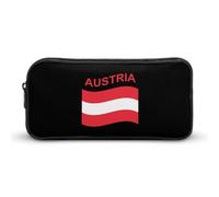 Flag of Austria Simple Pencil Case Big Capacity Pouch Box Travel Makeup Bag