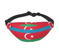Flag of Azerbaijan Boys Crossbody Waist Bag, Large Travel Fashion Waist Bag for Sports, Running, Cycling, Traveling, Fishing