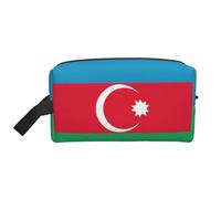 Flag of Azerbaijan Large Capacity Travel Toiletry Bag for Organizing Toiletries and Small Items Suitable for Travel Daily and Gym