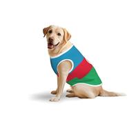 Flag of Azerbaijan Pets Cotton Vest - Soft Lightweight T-Shirts,Flag of Azerbaijan Print Sleeveless Tank Top Clothes for Medium Large Dogs
