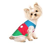 Flag of Azerbaijan print Dog Clothes T Shirts for Small Dogs Breathable Puppy Kitten Dog Shirts for Pet Dogs Cats