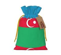 Flag Of Azerbaijan Print Drawstring Gift Bags,For Holiday Season,Birthdays,Anniversaries And Any Special Occasion