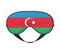 Flag of Azerbaijan Print Eye Mask – Comfortable Sleep Aid, Elastic Nighttime Shade, Light-Proof Blindfolds for Plane, Travel