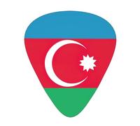 Flag of Azerbaijan print Guitar Picks 12 Pack Assorted Thickness for Guitar,ukulele,0.46/0.71/0.96mm