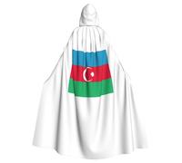 Flag Of Azerbaijan Print Halloween Cloak, Carnival Cape For Theme Parties, Haunted Houses And Cosplay